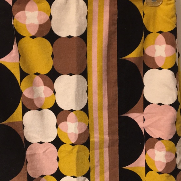 Anthropologie Maeve Mod 1960s 1970s Velvet Pencil Skirt 0 XS Small - Picture 2 of 6